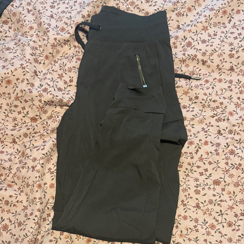 Black Jogger Pants with Zipper Pocket